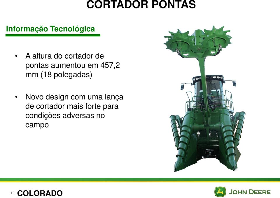 polegadas) Novo design com uma lança de