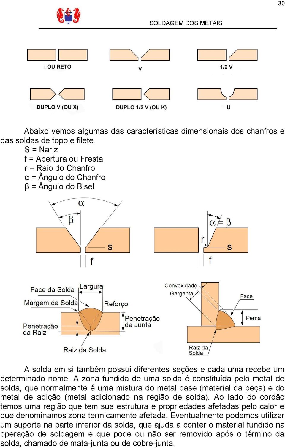 A zona fundida de uma solda é constituída pelo metal de solda, que normalmente é uma mistura do metal base (material da peça) e do metal de adição (metal adicionado na região de solda).