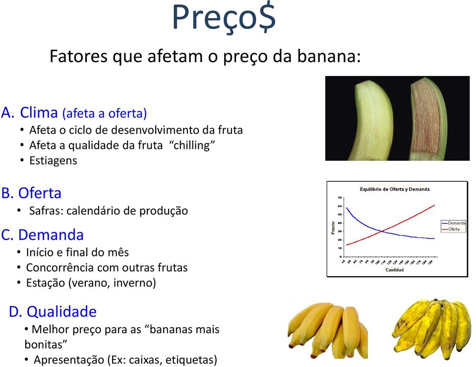 chilling Estiagens B. Oferta Safras: calendário de produção C.
