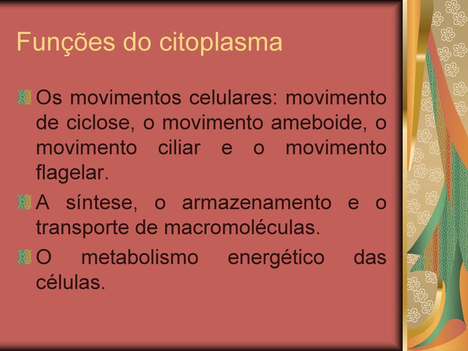 movimento flagelar.