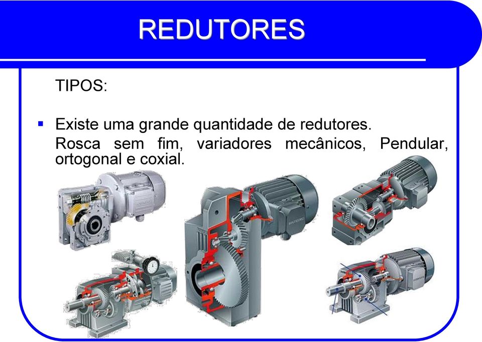 Rosca sem fim, variadores