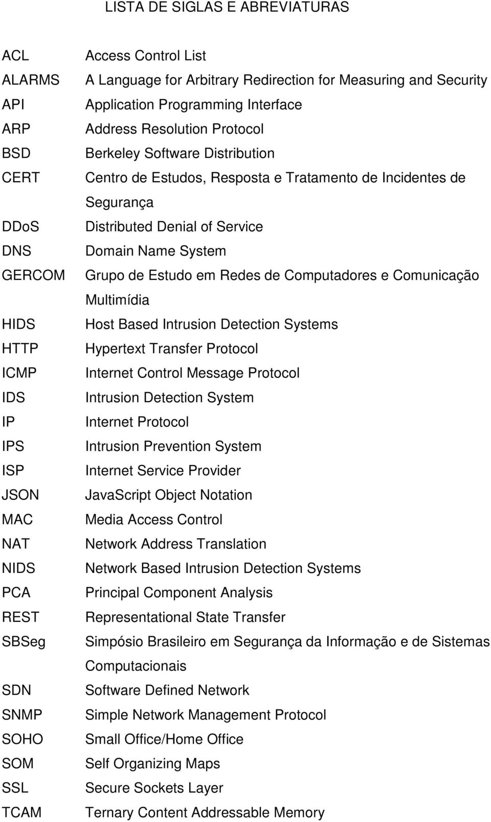 Segurança Distributed Denial of Service Domain Name System Grupo de Estudo em Redes de Computadores e Comunicação Multimídia Host Based Intrusion Detection Systems Hypertext Transfer Protocol