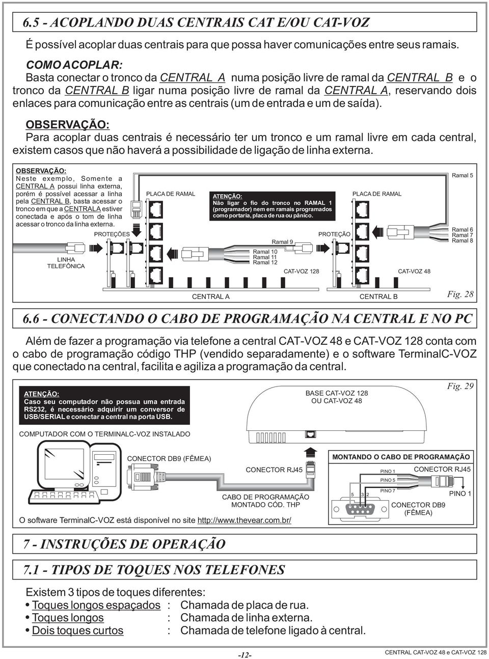 centrais é necessário ter um tronco e um ramal livre em cada central, existem casos que não haverá a possibilidade de ligação de linha externa Neste exemplo, Somente a CENTRAL A possui linha externa,