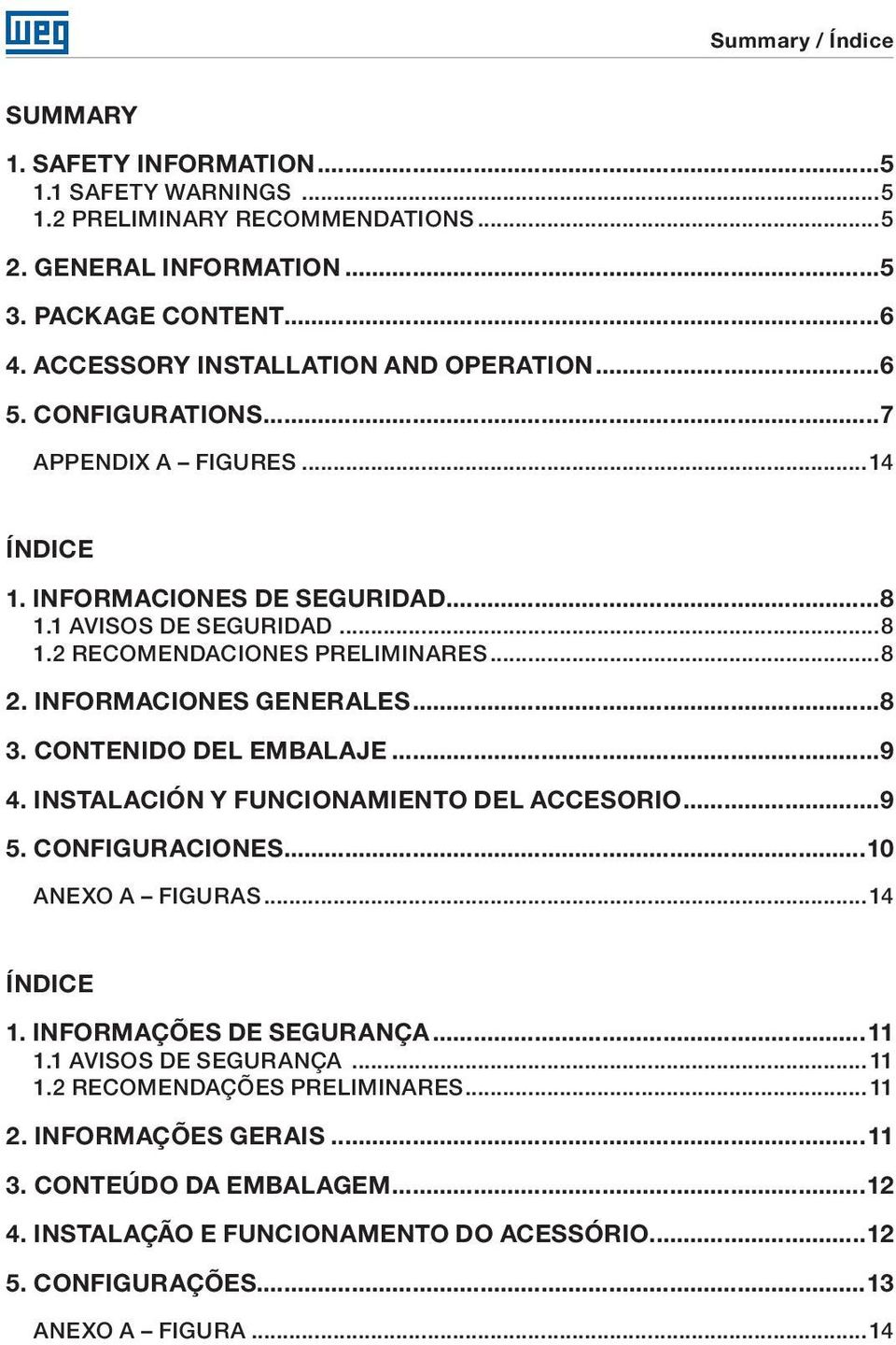 ..8 2. INFORMACIONES GENERALES...8 3. CONTENIDO DEL EMBALAJE...9 4. INSTALACIÓN Y FUNCIONAMIENTO DEL ACCESORIO...9 5. CONFIGURACIONES...10 ANEXO A FIGURAS...14 ÍNDICE 1.