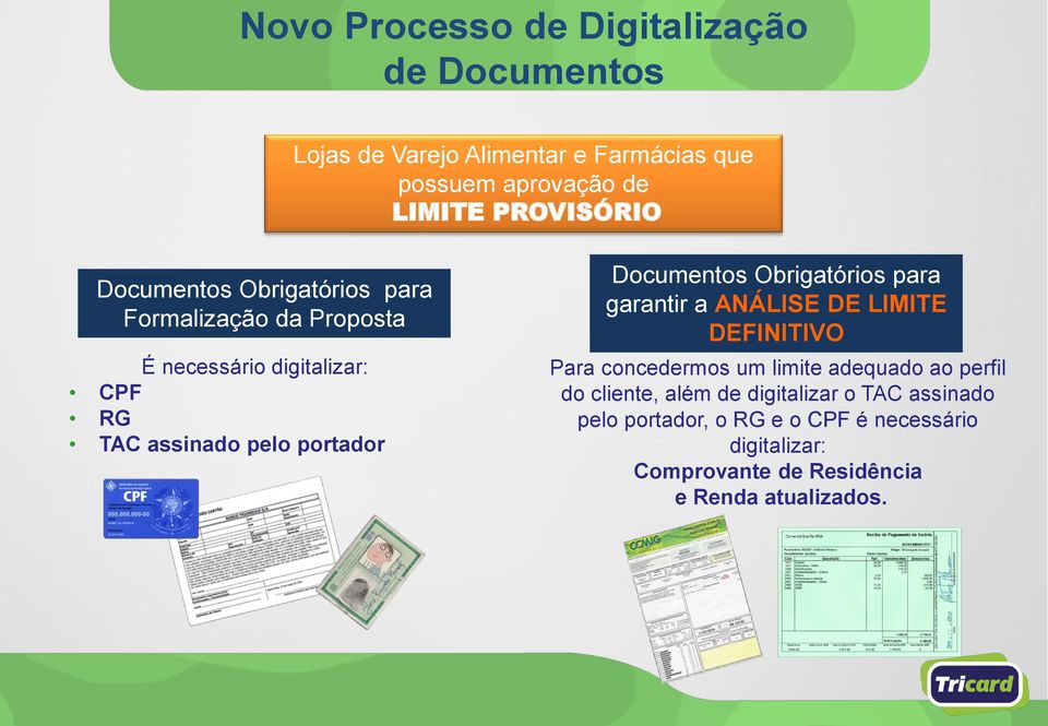 garantir a ANÁLISE DE LIMITE DEFINITIVO Para concedermos um limite adequado ao perfil do cliente, além de