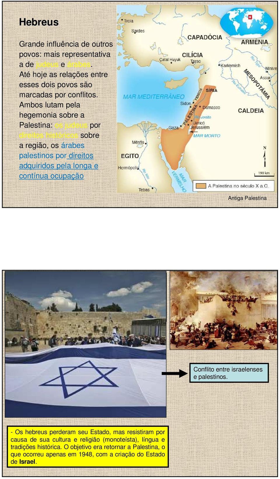 Antiga Palestina VI- Diáspora dos hebreus: - Depois da destruição de Jerusalém pelos romanos em 70 d.c.