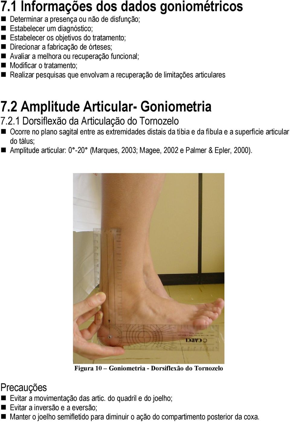 Amplitude Articular- Goniometria 7.2.