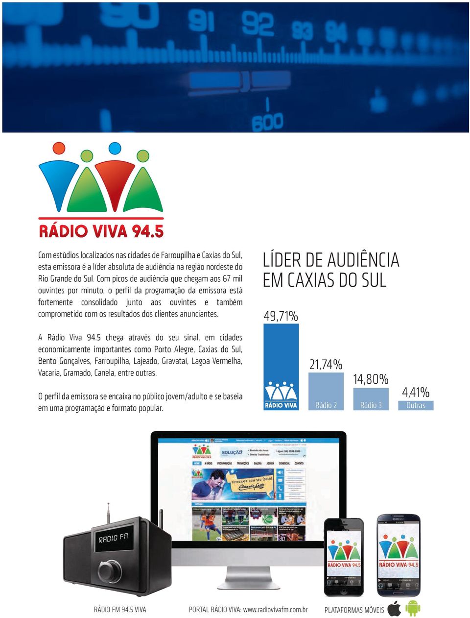 clientes anunciantes. A Rádio Viva 94.