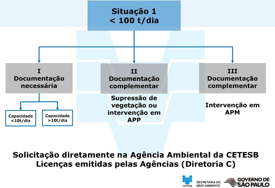 Supressão de vegetação ou intervenção em APP Intervenção em APM Solicitação