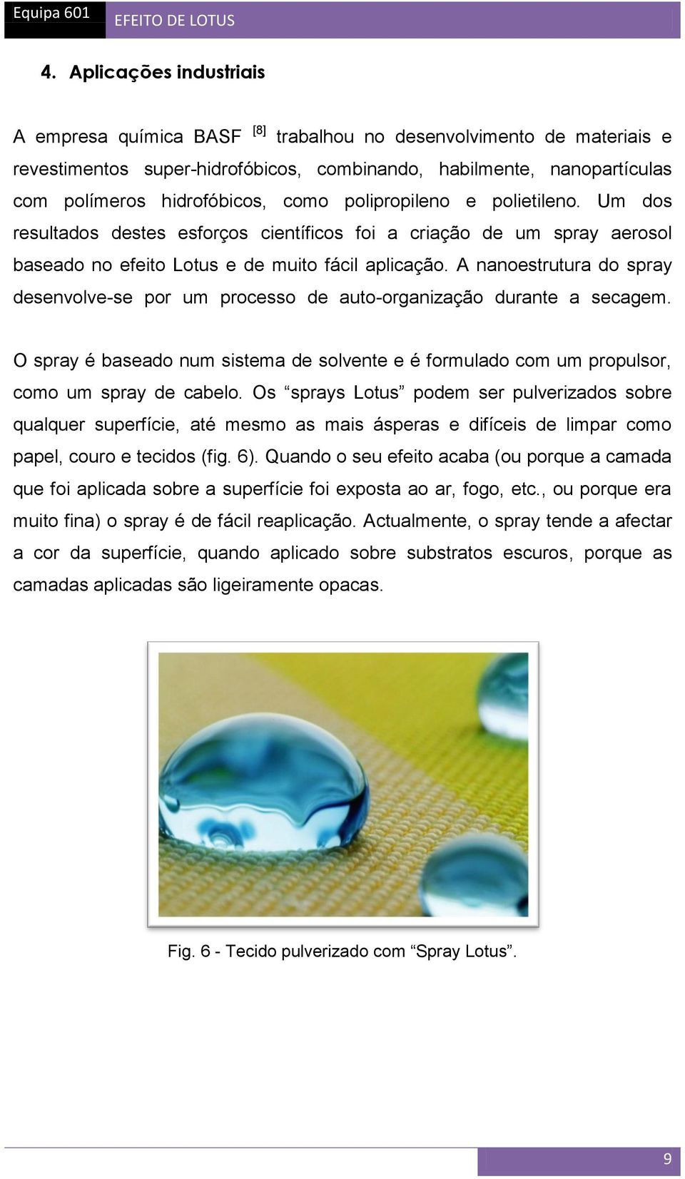 A nanoestrutura do spray desenvolve-se por um processo de auto-organização durante a secagem. O spray é baseado num sistema de solvente e é formulado com um propulsor, como um spray de cabelo.