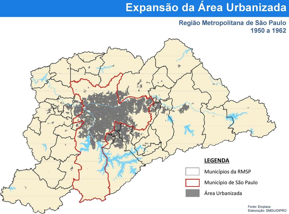 LEGENDA Municípios da RMSP Município de São