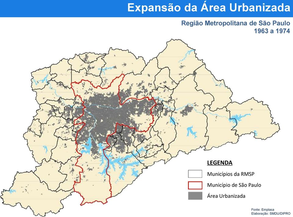 LEGENDA Municípios da RMSP Município de São