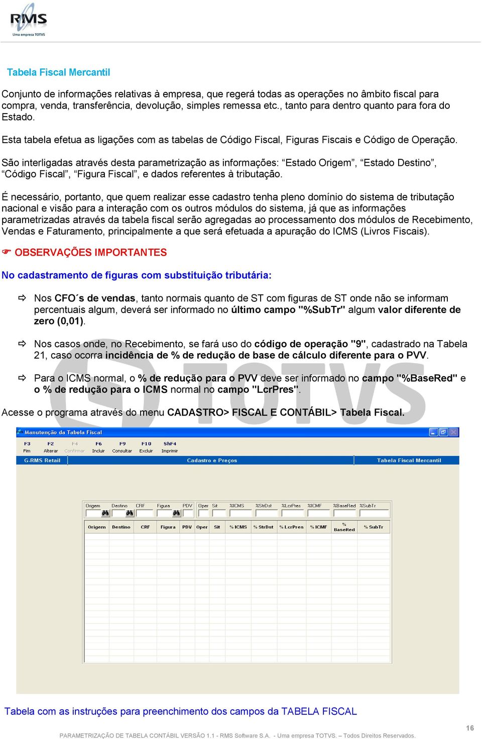 São interligadas através desta parametrização as informações: Estado Origem, Estado Destino, Código Fiscal, Figura Fiscal, e dados referentes à tributação.