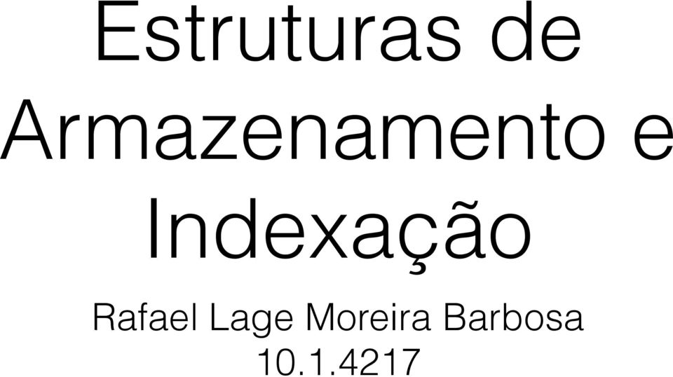 Indexação Rafael