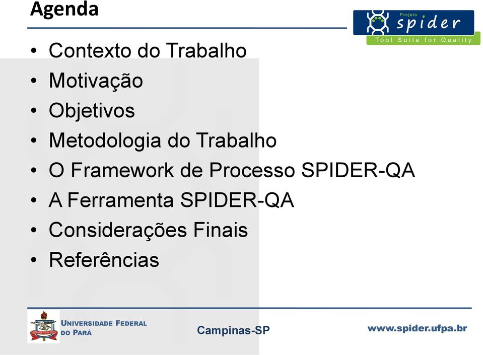 Framework de Processo SPIDER-QA A