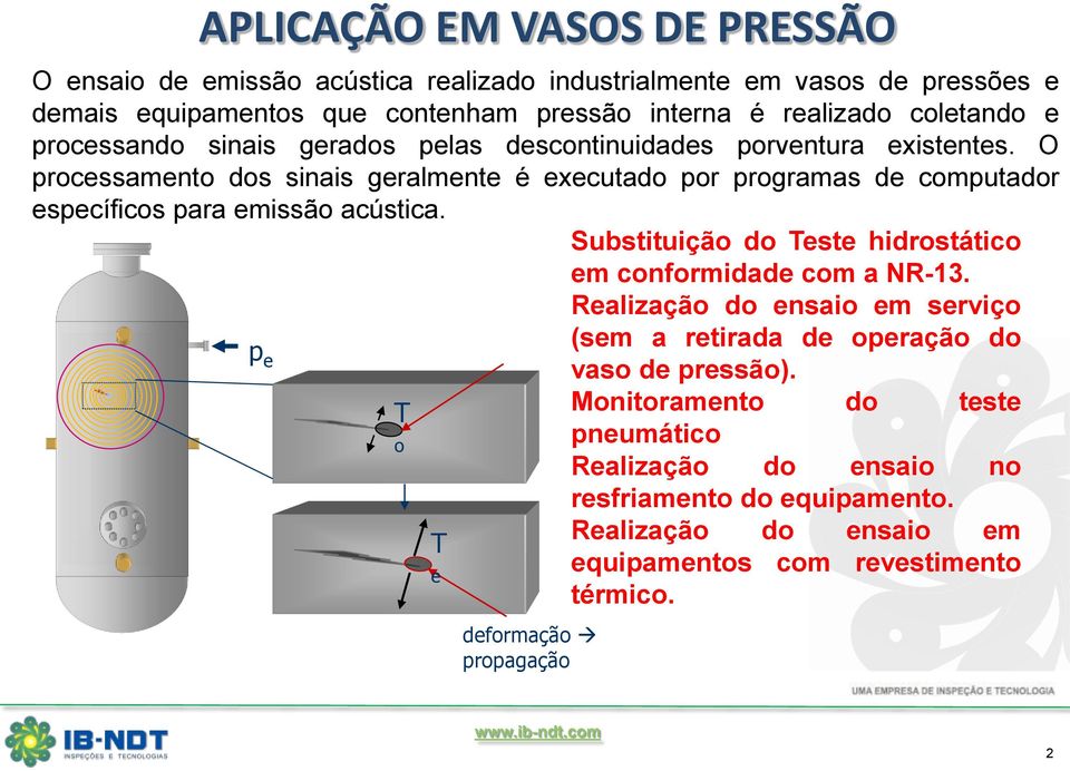 O processamento dos sinais geralmente é executado por programas de computador específicos para emissão acústica.