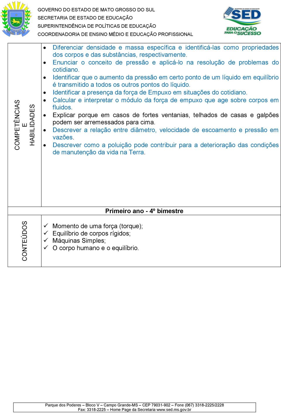 Identificar que o aumento da pressão em certo ponto de um líquido em equilíbrio é transmitido a todos os outros pontos do líquido. Identificar a presença da força de mpuxo em situações do cotidiano.