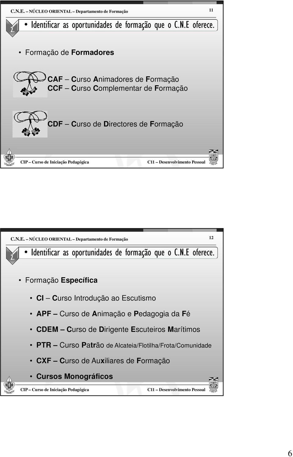 Complementar de Formação CDF Curso de Directores de Formação  NÚCLEO ORIENTAL Departamento de Formação 12 Formação