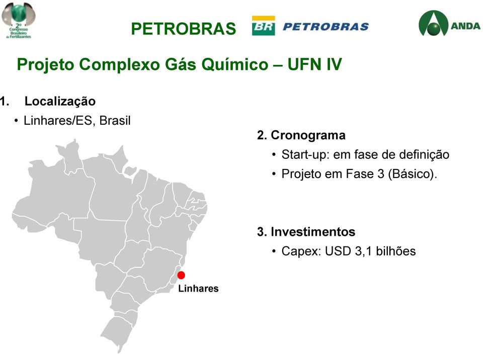 Cronograma Start-up: em fase de definição Projeto