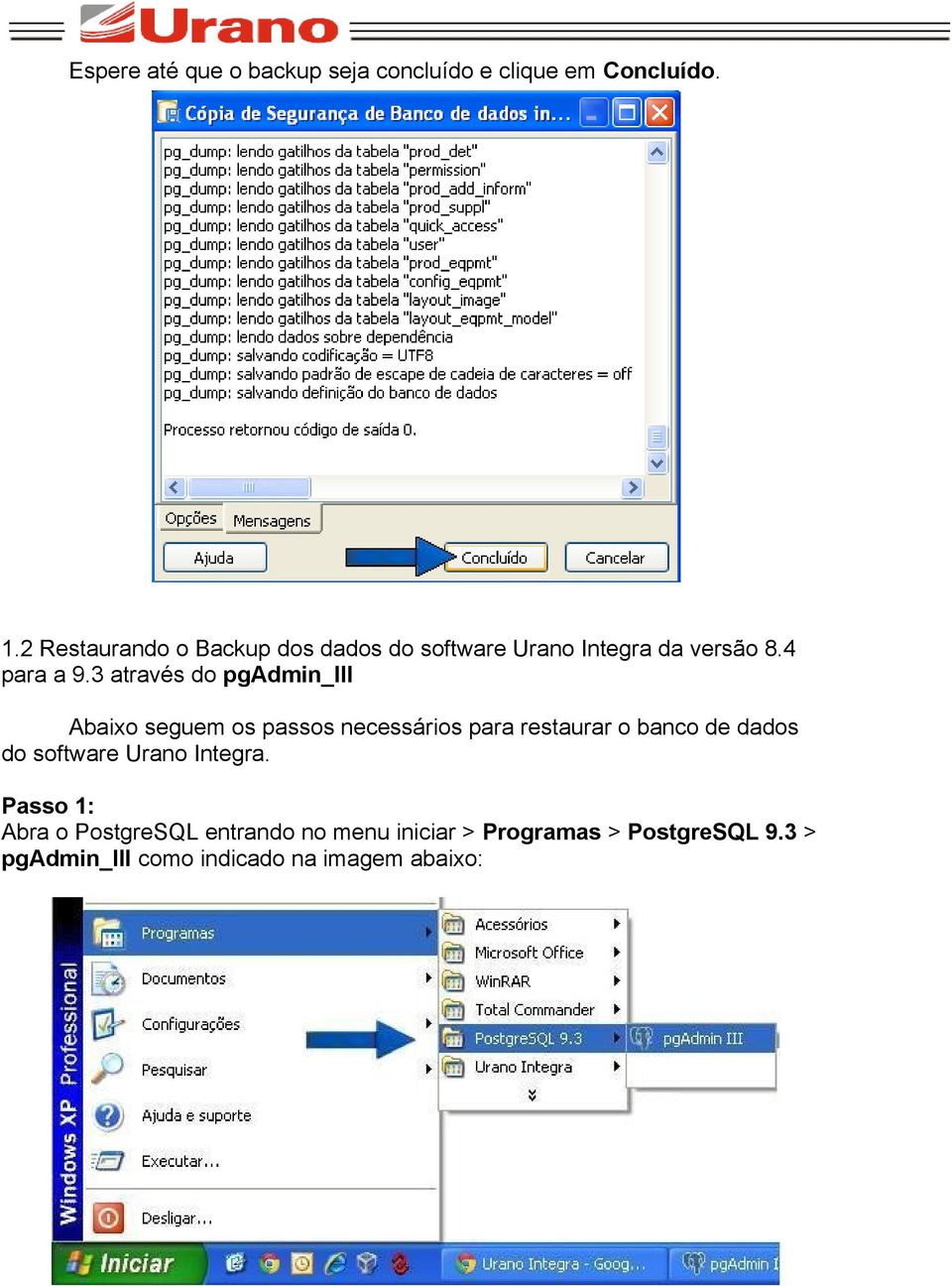 3 através do pgadmin_iii Abaixo seguem os passos necessários para restaurar o banco de dados do