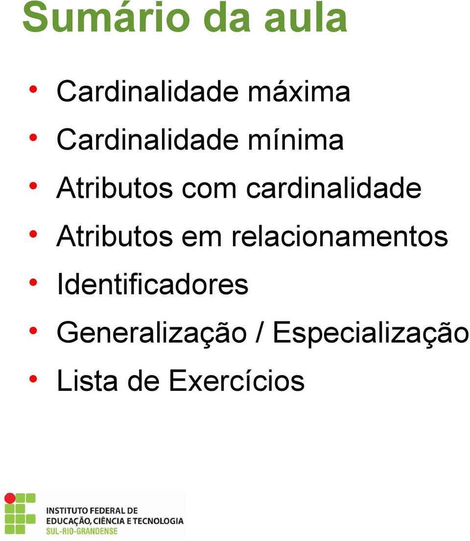 cardinalidade Atributos em relacionamentos