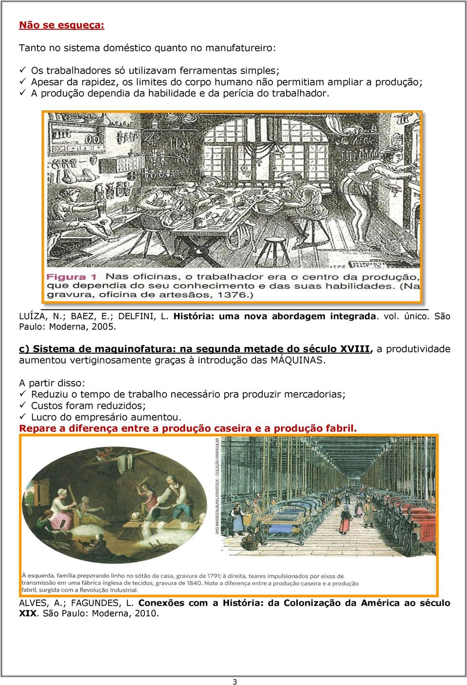 c) Sistema de maquinofatura: na segunda metade do século XVIII, a produtividade aumentou vertiginosamente graças à introdução das MÁQUINAS.