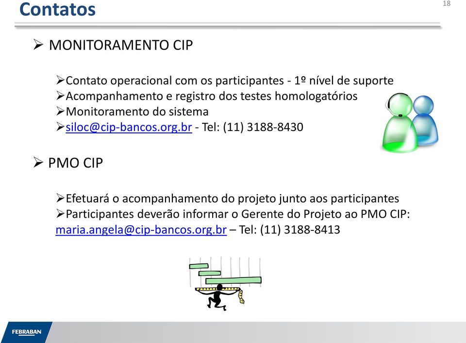 br - Tel: (11) 3188-8430 PMO CIP Efetuará o acompanhamento do projeto junto aos participantes