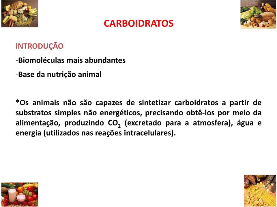 simples não energéticos, precisando obtê-los por meio da alimentação, produzindo