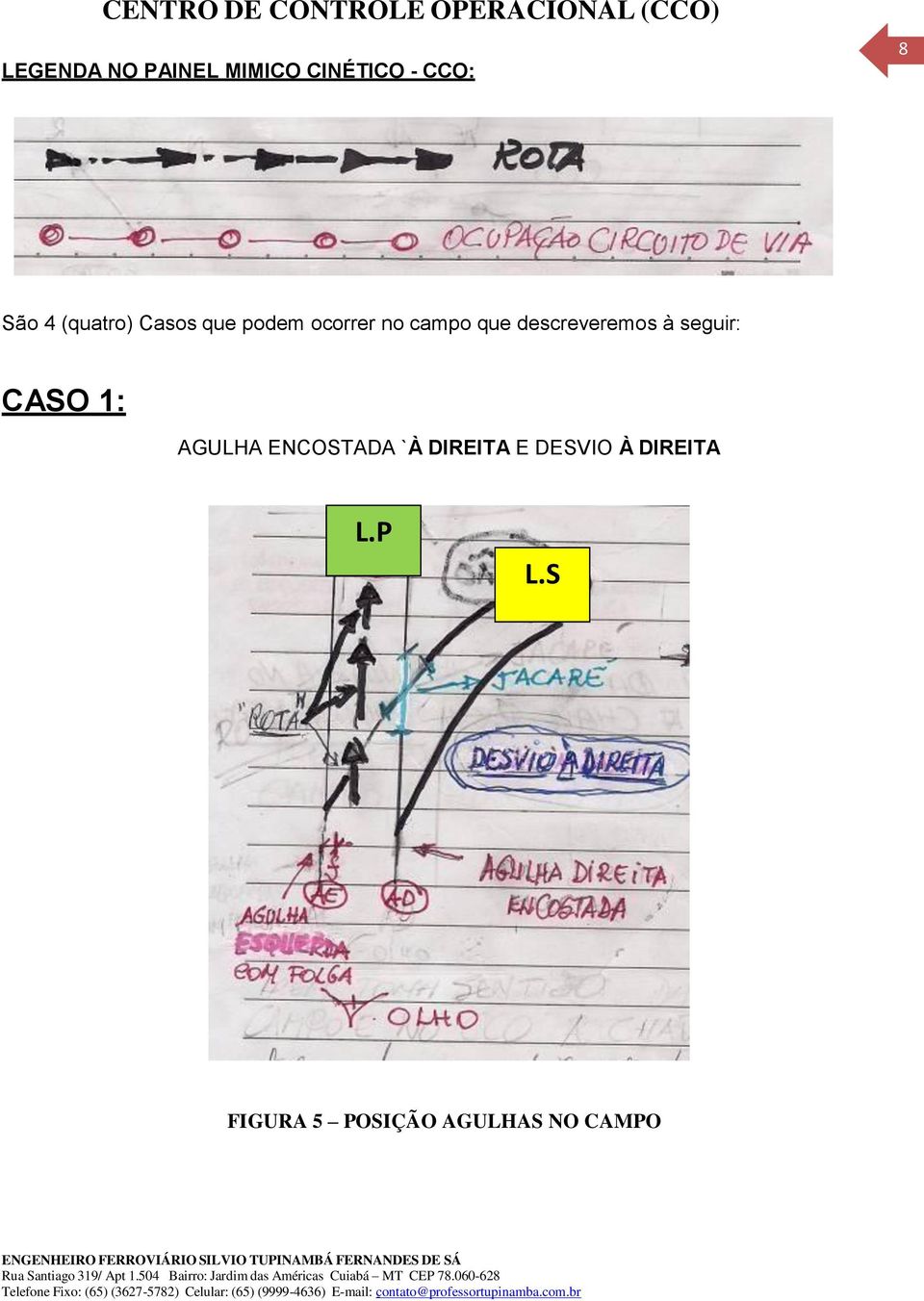 descreveremos à seguir: 8 CASO 1: AGULHA ENCOSTADA `À