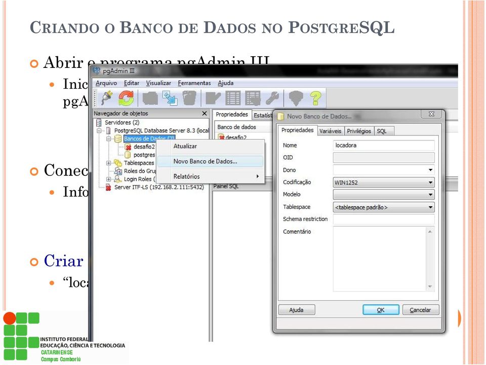 Conectar-se ao Servidor do Banco de Dados