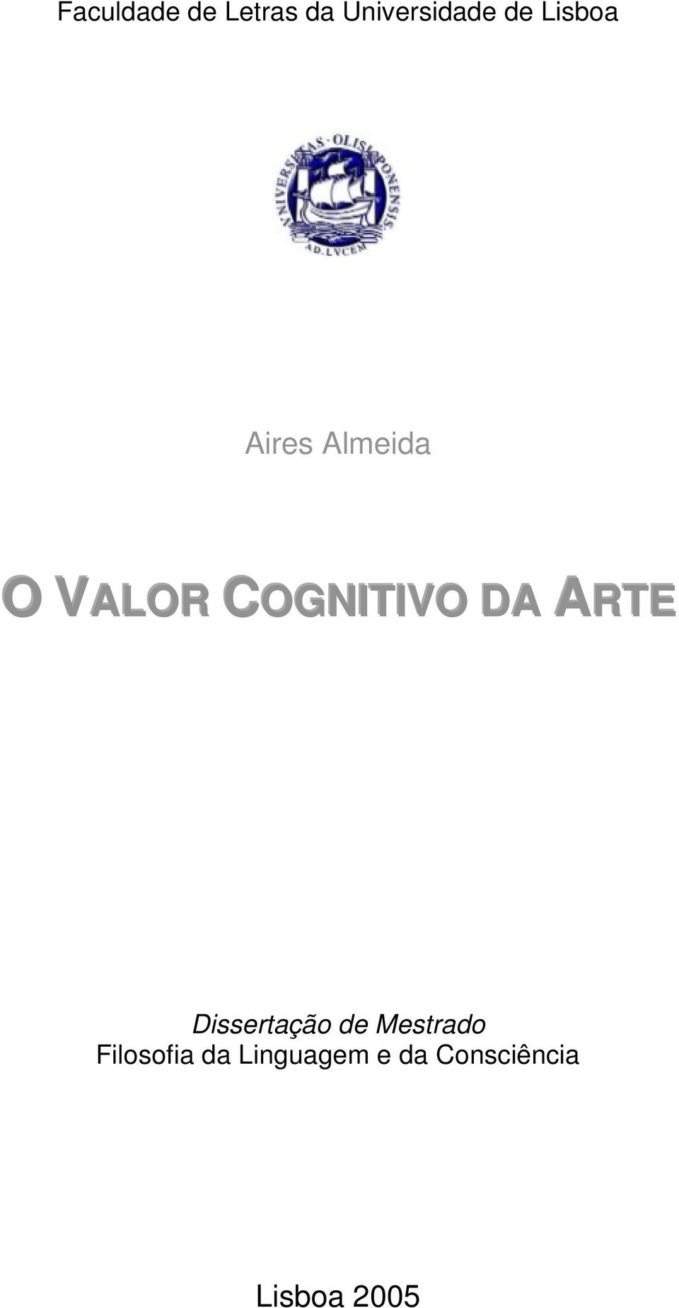 DA ARTE Dissertação de Mestrado