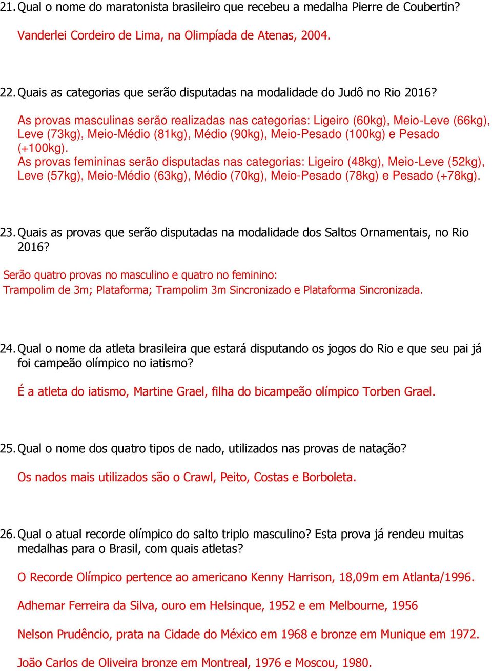 As provas masculinas serão realizadas nas categorias: Ligeiro (60kg), Meio-Leve (66kg), Leve (73kg), Meio-Médio (81kg), Médio (90kg), Meio-Pesado (100kg) e Pesado (+100kg).