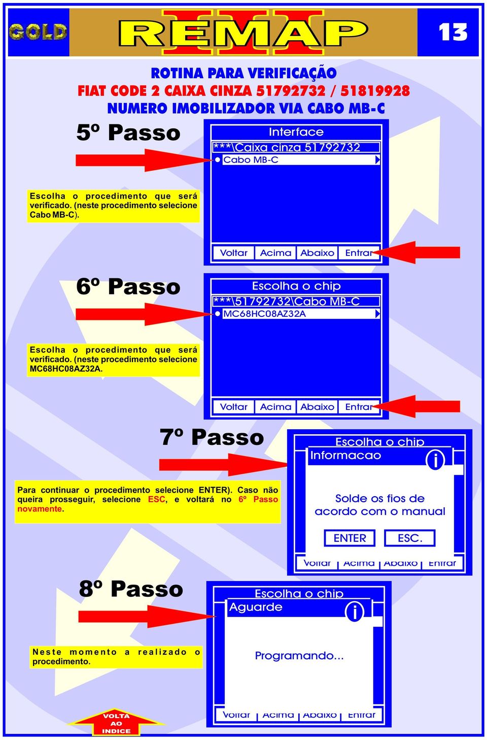 Caso não quera prossegur, selecone ESC, e voltará no 6º Passo novamente.