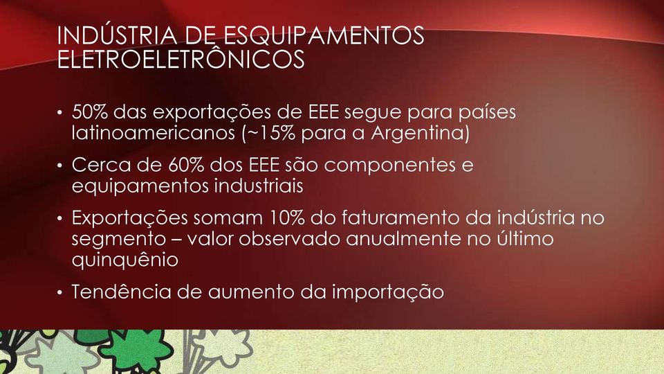 e equipamentos industriais Exportações somam 10% do faturamento da indústria no