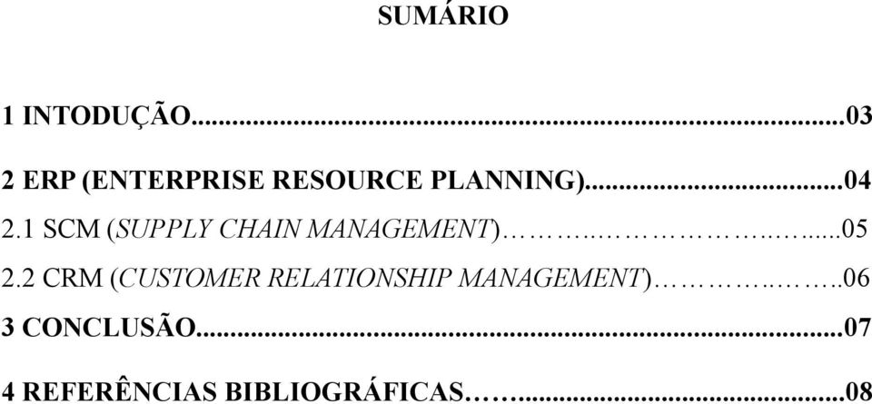 1 SCM (SUPPLY CHAIN MANAGEMENT).......05 2.