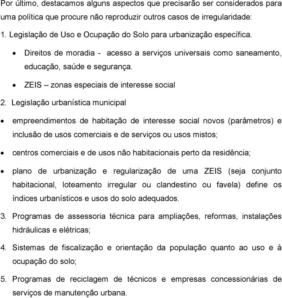 ZEIS zonas especiais de interesse social 2.