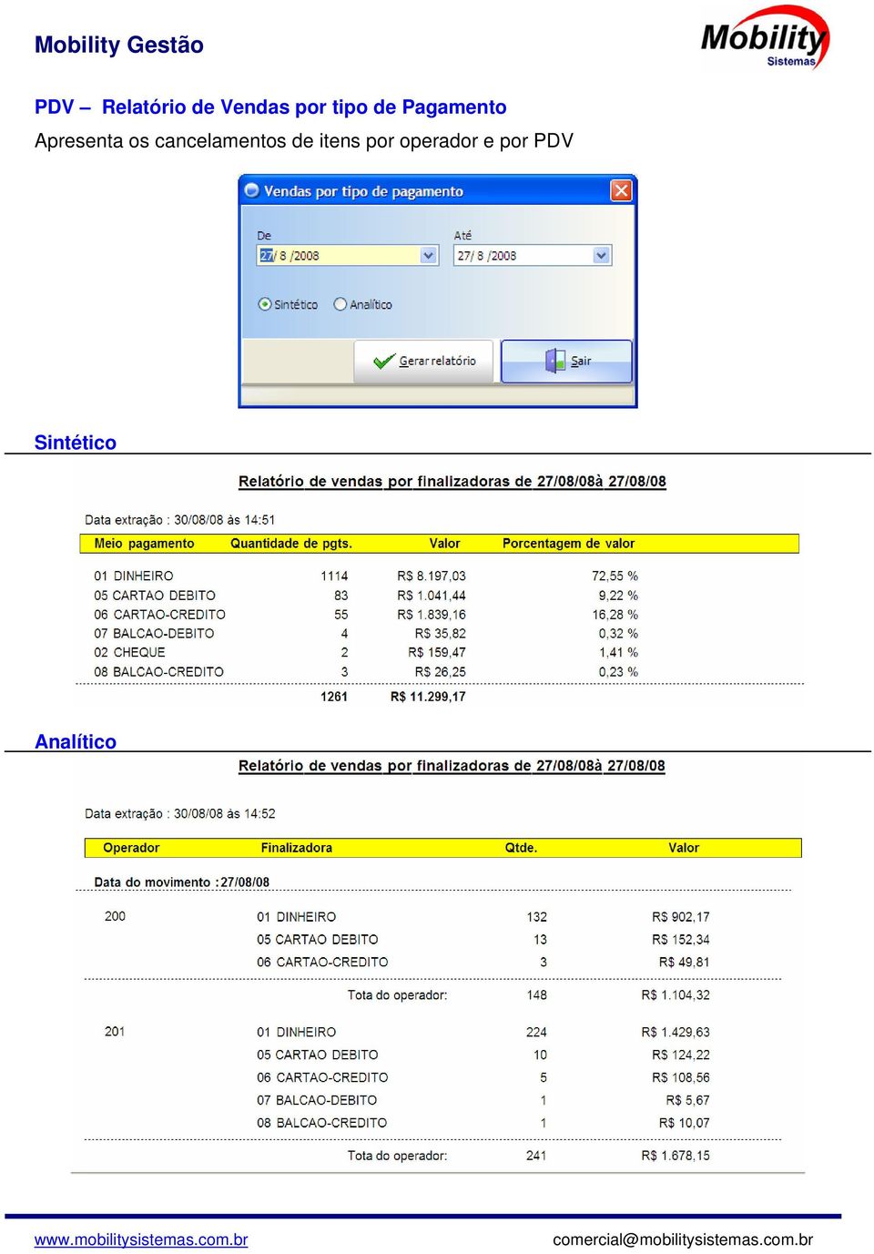 cancelamentos de itens por