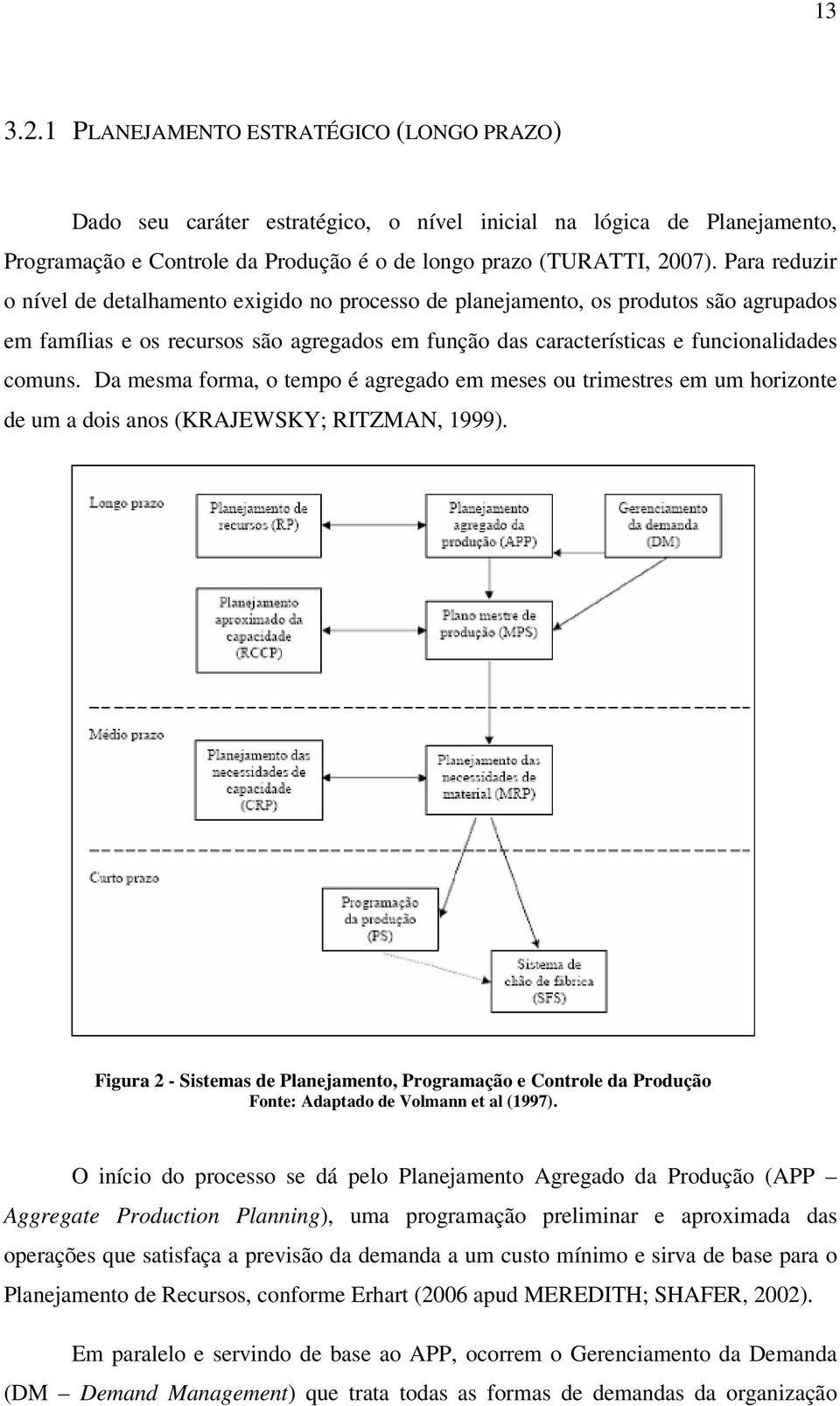 Da mesma forma, o tempo é agregado em meses ou trimestres em um horizonte de um a dois anos (KRAJEWSKY; RITZMAN, 1999).