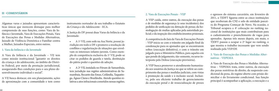 Vara da Infância e da Juventude A Vara da Infância e da Juventude VIJ tem como missão institucional garantir os direitos da criança e do adolescente, no âmbito do Distrito Federal, por meio da