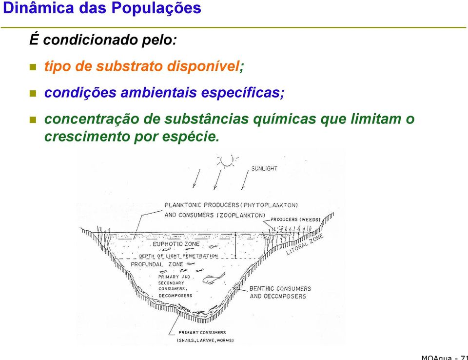 ambientais específicas; concentração de