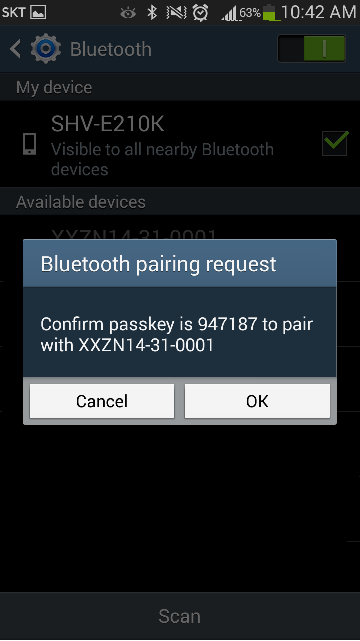 (Configurações). 2) Selecione Bluetooth.