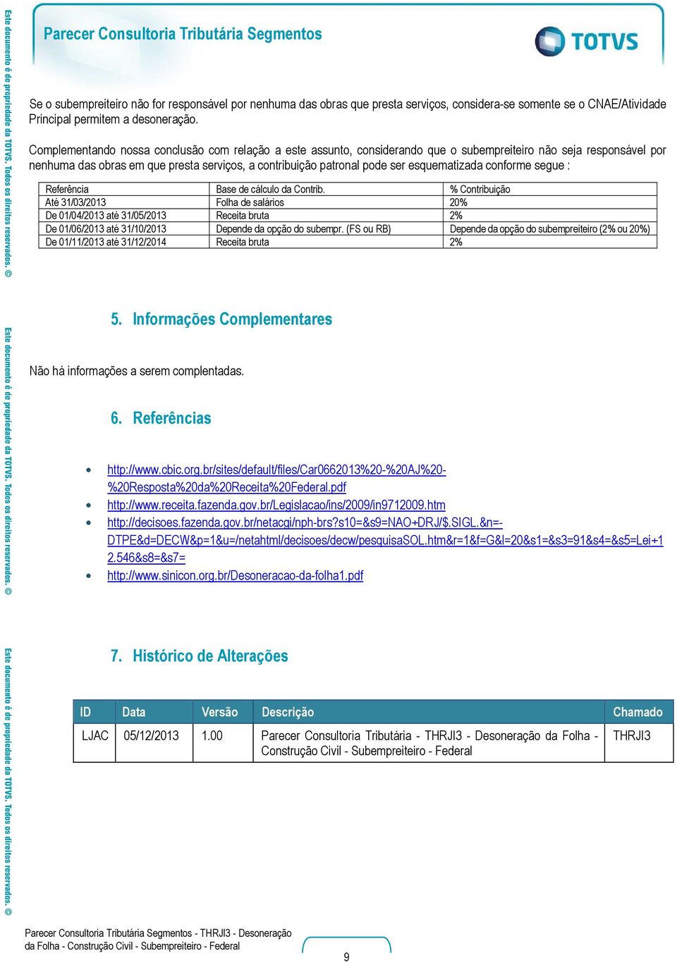 esquematizada conforme segue : Referência Base de cálculo da Contrib.