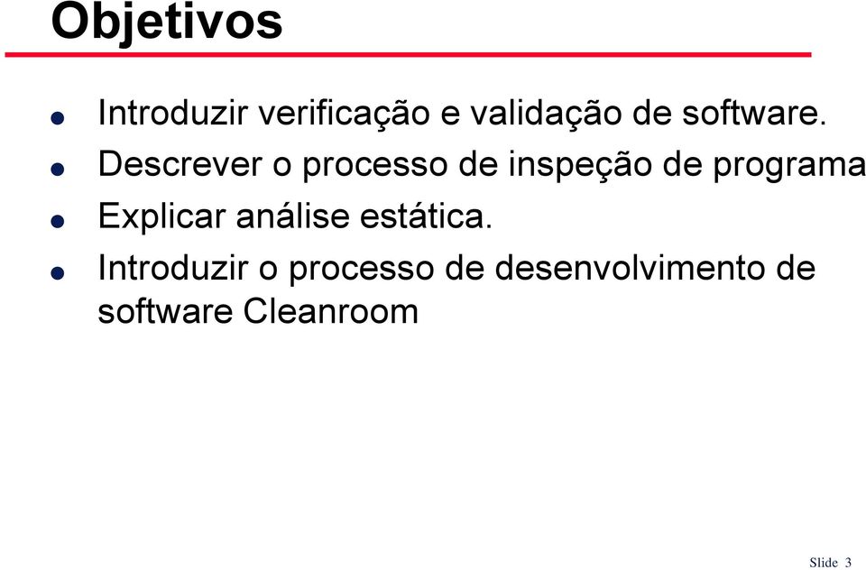 Descrever o processo de inspeção de programa