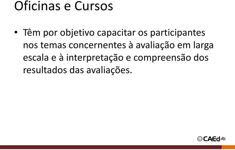 concernentes à avaliação em larga escala e