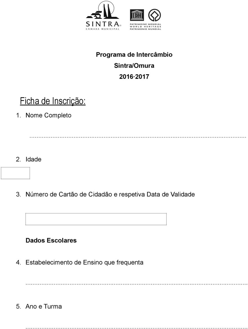 Número de Cartão de Cidadão e respetiva Data de Validade