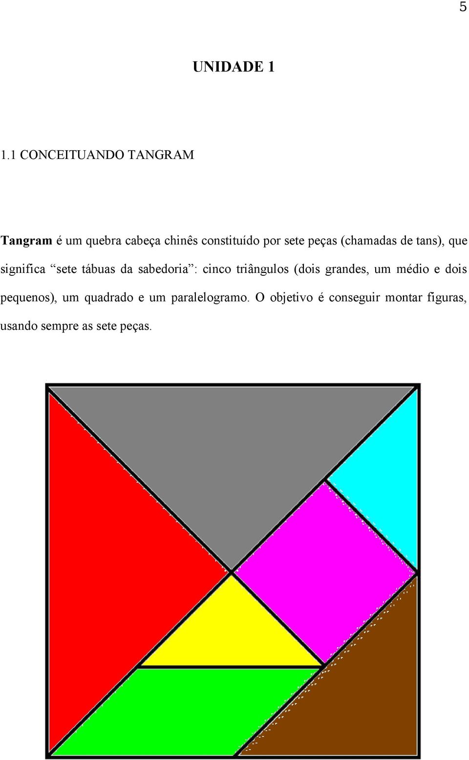 peças (chamadas de tans), que significa sete tábuas da sabedoria : cinco