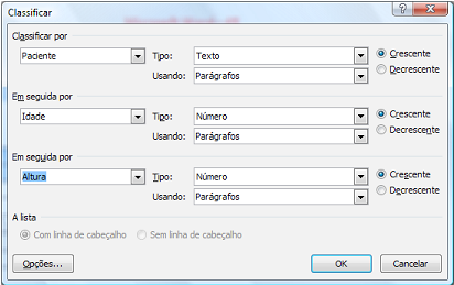 A opção dividir tabela insere um parágrafo acima da célula que o cursor está, dividindo a tabela. O grupo Tamanho da Célula permite definir a largura e altura da célula.