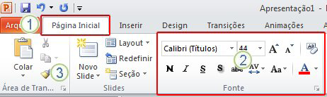 Familiarizar-se com a Faixa de Opções do PowerPoint 2010 Ao iniciar o Microsoft PowerPoint 2010 pela primeira vez, você perceberá que os menus e as barras de ferramentas do PowerPoint 2003 e das