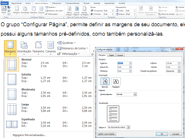 Layout de Impressão: Formato atual de seu documento é o formato de como seu documento ficará na folha impressa.