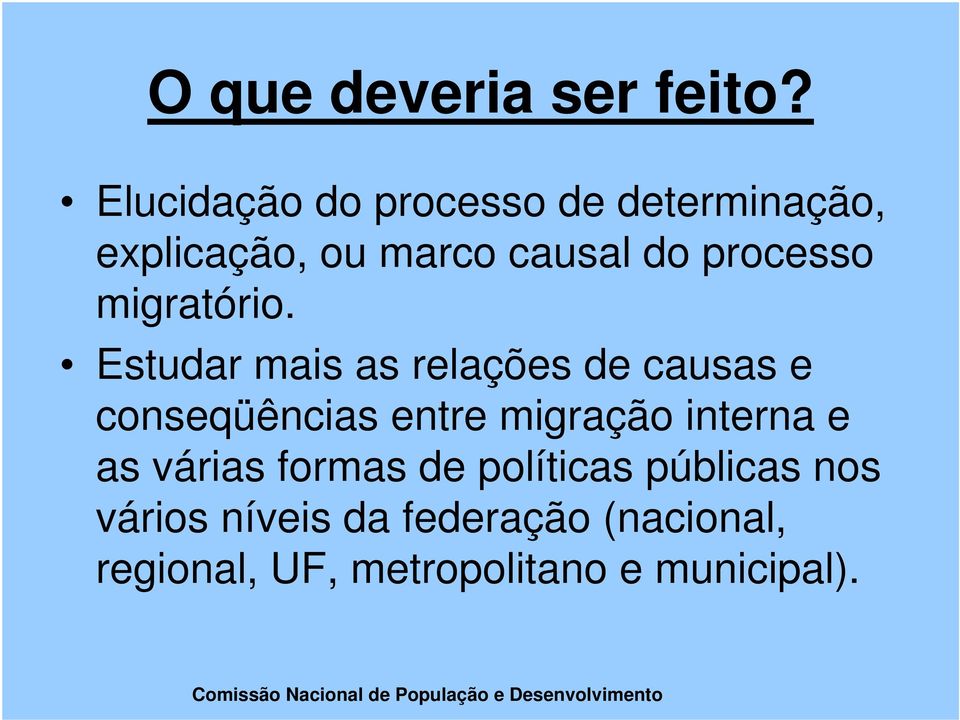 processo migratório.